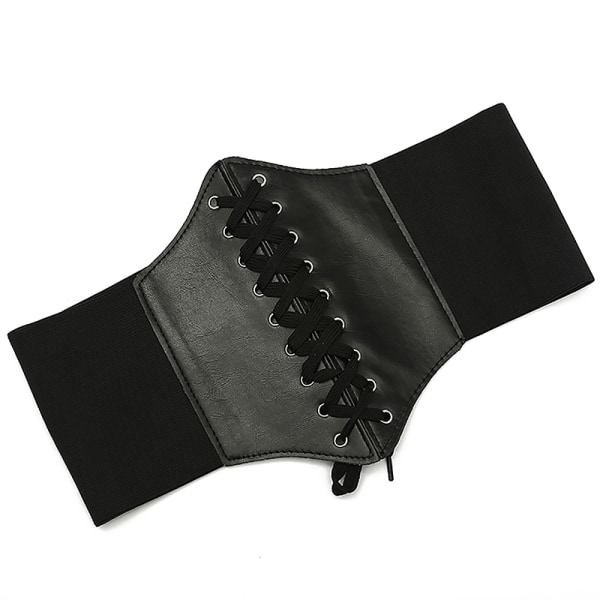 Midjebælte Midja Cincher Sexy Korsetter Bustiers Korsett Bred Bælte Sort