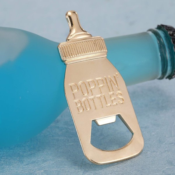 Baby shower Returgåvor for gästtillbehörBabyflaskformad flasköppnare (blå)