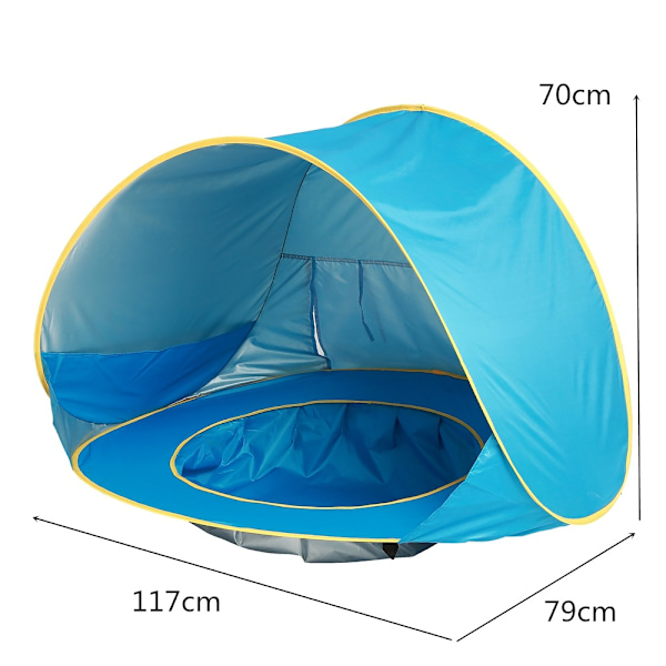 Baby Strandtält Pop Up Portabelt Skuggtält Pool UV-skydd Solskydd