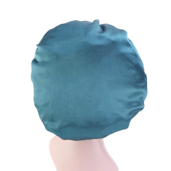 Nattmössor 2-pack Satin Silk Plus Size Dag- och Nattmössor, Blå Påfågel