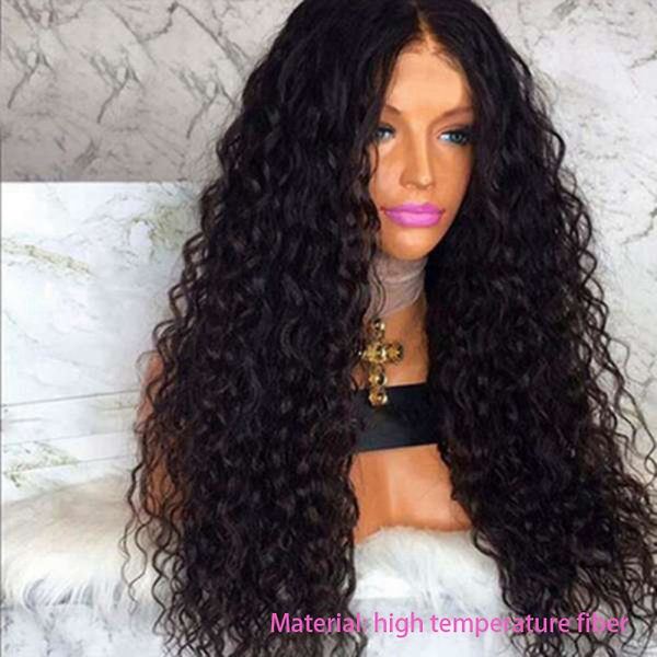 TG Frontperuker For Svarte Kvinner Deep Wave Curly Hd Frontal Peruk Afro Kort