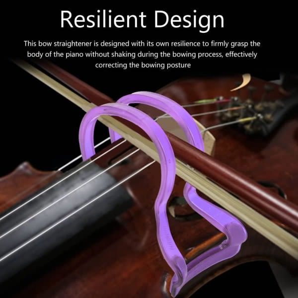Galaxy Violin Bow Collimator Bow Collimator f?r 1/4 1/8 1/10 Violin Bow Straightness Corrector (lila)
