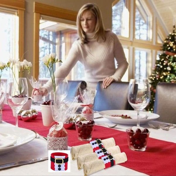 Julservettringar med bältesdesign (8 st)