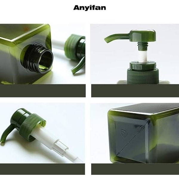TG (Grön) 450 ml tvåldispenser, set med 2 tomma plastpumpflaskor