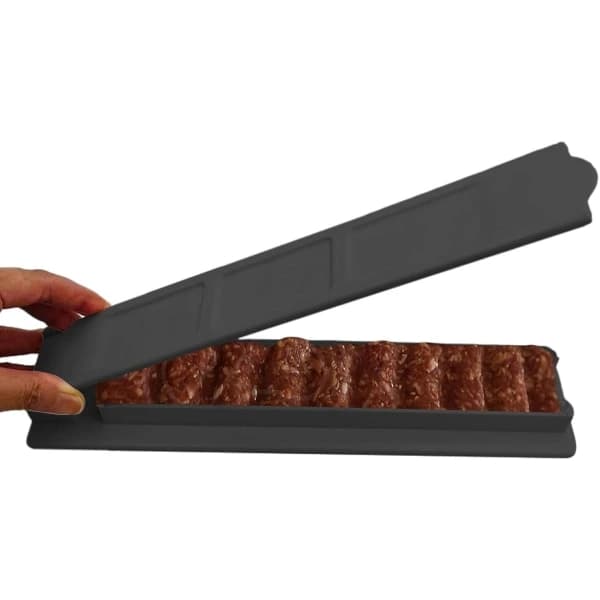 Kebab Maker Presse Manuel Grill Spyd Form til BBQ Camping og Havefester 28 cm