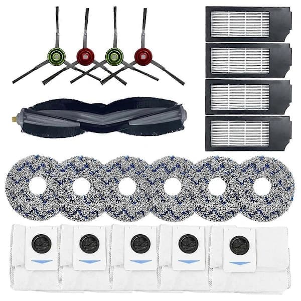 Til Deebot X1 TURBO/OMNI Robotstøvsuger Hovedbørste Sidebørste HEPA-filter Støvposer Moppepuder Erstatning