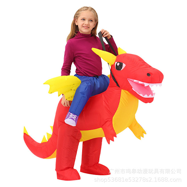 Oppblåsbar dinosaurdrakt for sportsprestasjoner, riddedinosaurkostyme, Halloween-kostyme Pterosaur Toddler 80-100cm