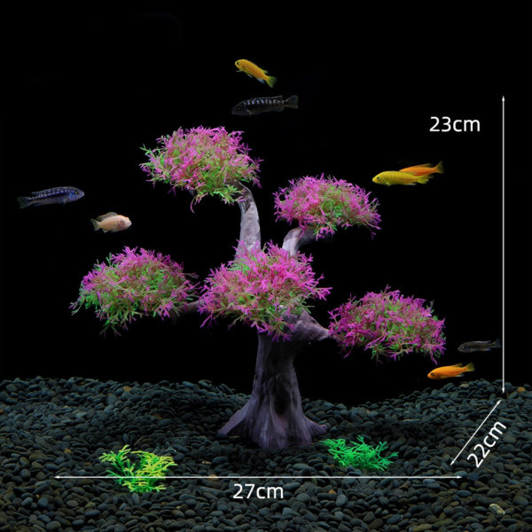 Keinotekoinen vesikasvi Akvaariokasvi Terrarium FishTank Koriste Deko Vihreä