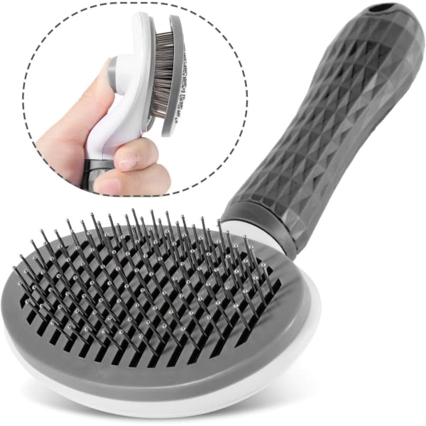 TG 2 pakker Universal Cat Grooming Brush - For långt hår - Selvrengöring