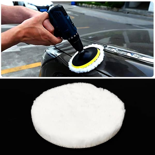 6 tums ullpoleringssats 5 delar med kardborrefäste för bilrekonditionering