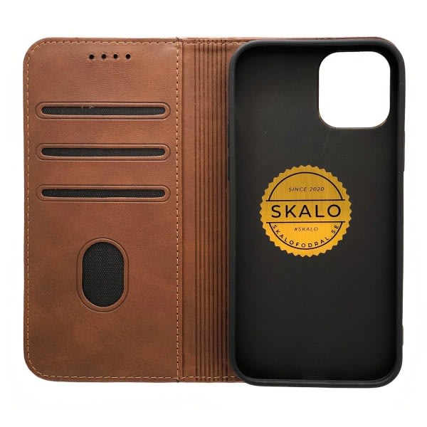 Plånboksfodral Premium iPhone 12 / 12 Pro - flere farver Mörkbrun