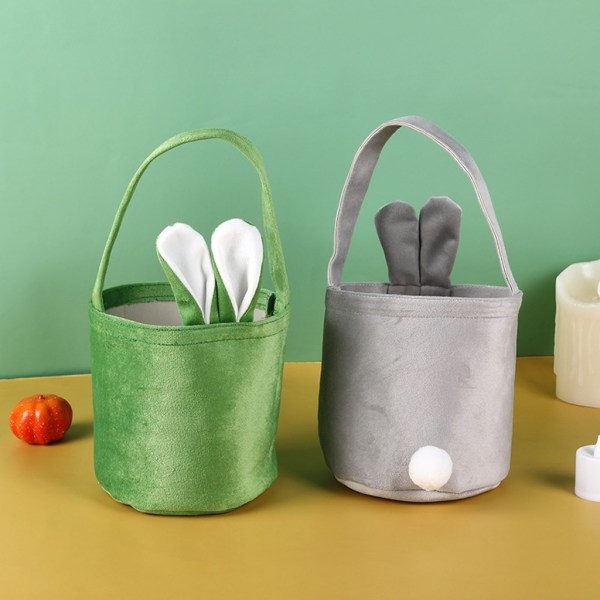 Påskpresentpåse Tyggodispåsar för påskfest Godispåse Goodie Giveaways Bunny Rabbit-Ear Tygpåse Ljusrosa