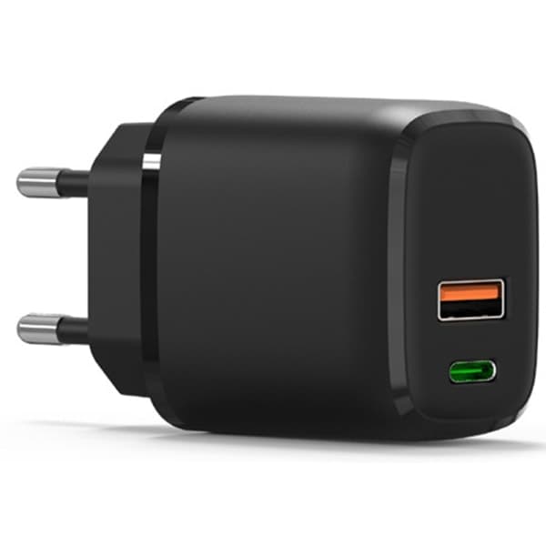 TG Effektfuld 18W USB / USB-C Vægadapter Sort