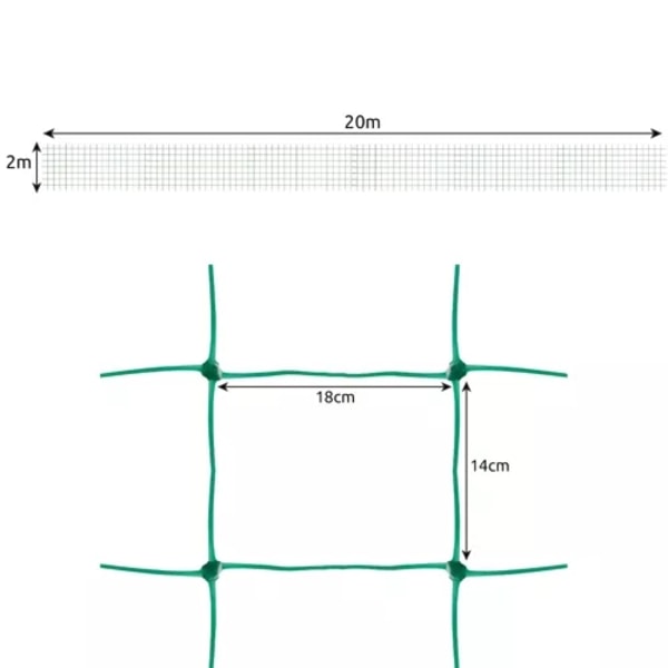 Växtnät / Stödnät för Växter - 2x20m 450