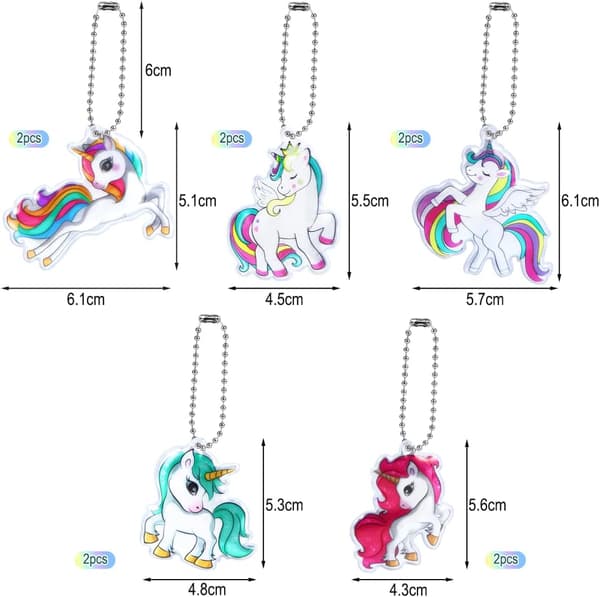 10 st unicorn-hängen, reflex, reflex, barn, reflex, hängande reflex, barn