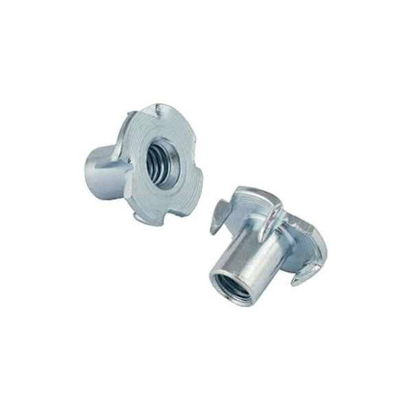 T-Mutter Klomutter 4-Sidet Mutter Klopassning M6 x 12 mm 50 stykker