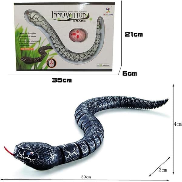 16 inch Realistic Remote Control Snake Toy (Black)