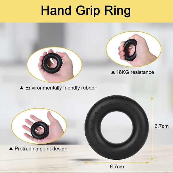 Håndgrep, 5 stk Håndforsterkere, Håndforsterkere, Underarmsforsterkere, 5-60 kg justerbar Tellende Håndgriper Resistance Finger Exerciser Wr