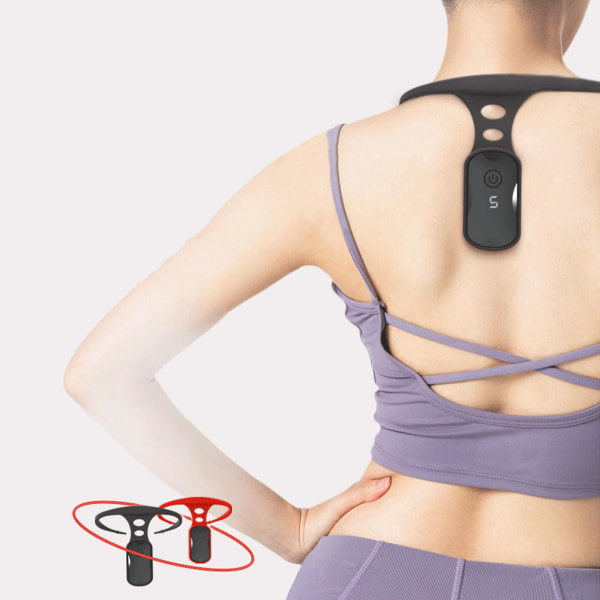 Sling Posture Correction Smart Posture Corrector & Trainer uten stropper, Vibrasjonspåminnelse, Unisex svart