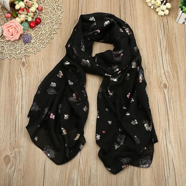 Naisen Perhonen Painettu Pitkä Huivit Sjal Pashmina Stole