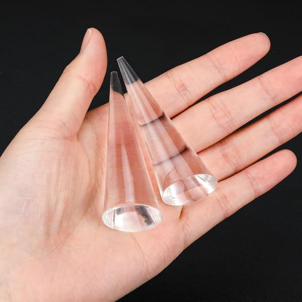 6 st Akryl Ringhållare Ringdisplay, Akryl Ringdisplayställ Set, Klar Fingerring Visningsställ Ringdisplay Monter Visningsställ för Smycken-yux