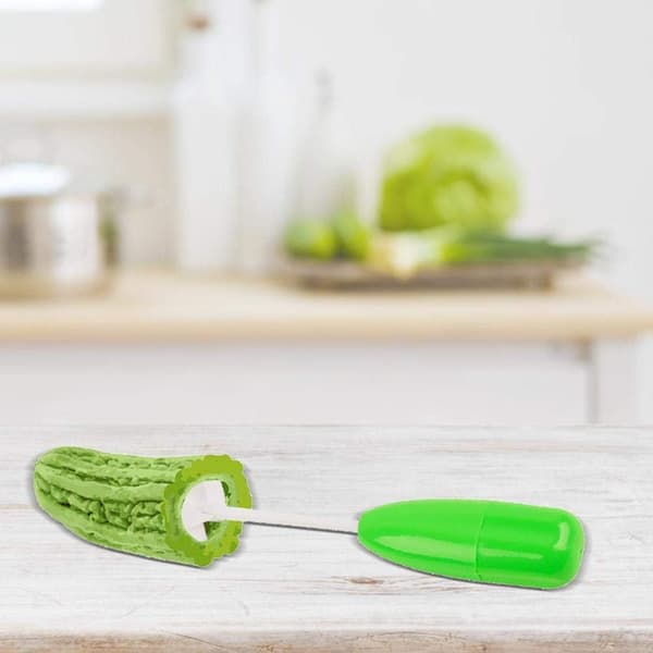 Fruit Corer and Slicer, Plastic Fruit Corer Remover with Non-Slip Handle, Quick and Easy Corer for Home and Kitchen