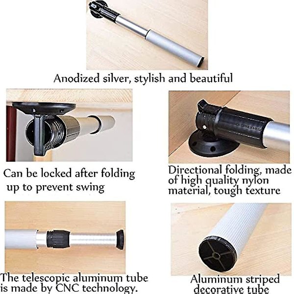 Adjustable Aluminum Alloy Support Legs, Folding Dining Table, Table Legs, Lifting Bar Legs, Adjustable Support Legs, Telescopic Folding Multifunctional