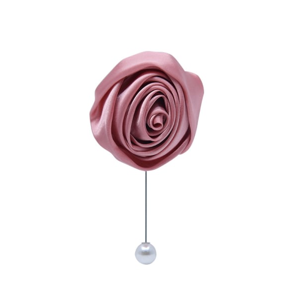 Brudgum Boutonniere Bröllop Silke Ros Herr Brosch Lapel Pins med Blomtillbehör Hemkomst Brosch Manlig Brudgum, Set med 4, Ljuslila