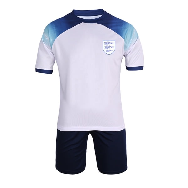 Barn-VM kortärmad T-shirt sæt til støtte for England, vit, Lämplig for barns højde (130-140 cm)
