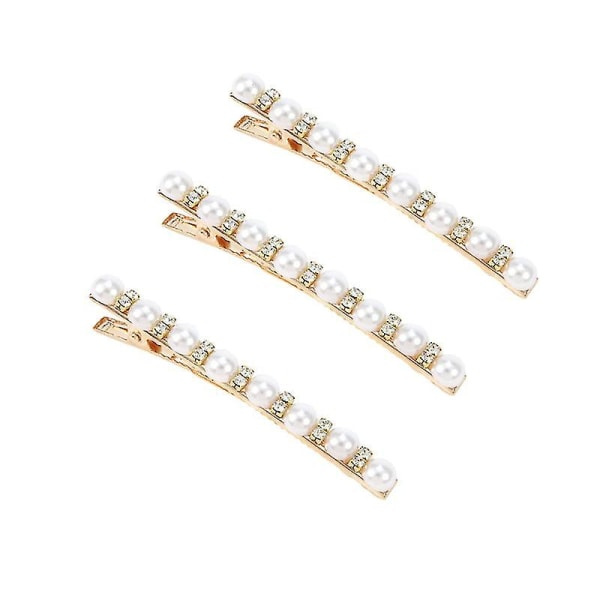 3 st pärlstubbade hårklämmor Vintage hårklämmor strass hårspänne Elegant huvudbonad Kreativt huvudbonad
