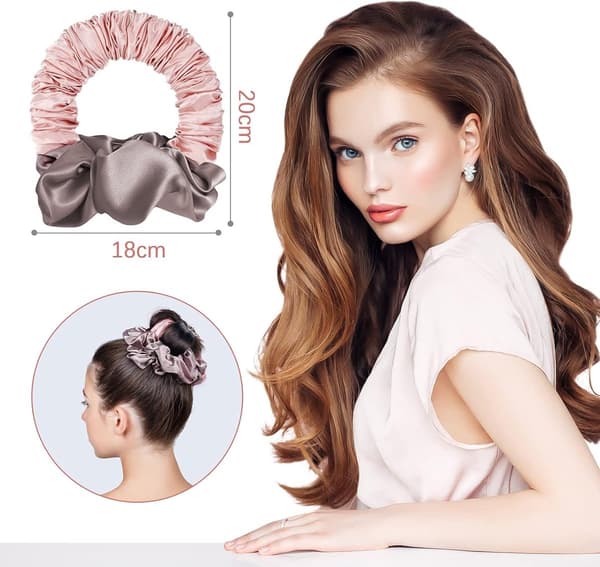 Varmløse Krøller - Hårkrøller - Hårruller - Krøller Uten Varme - Myk Søvnkrøll Scrunchie - For Langt, Medium Hår - Hårkrøller Uten Varme