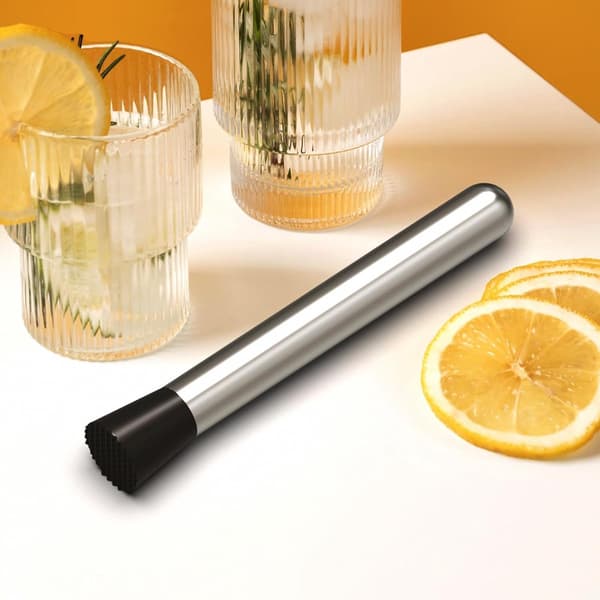 Cocktail Muddler - Sitron Muddler - Tonic Muddlers - Rustfritt stål - For barer, restauranter, sammenkomster med venner og familiefester - 3,3 x 3,3 x