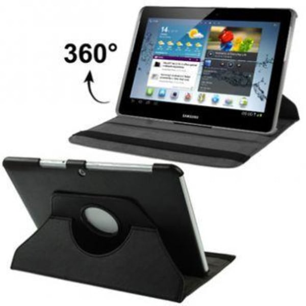 360 Rotasjonsfodral Samsung Tab 3 10,1" - Svart Svart