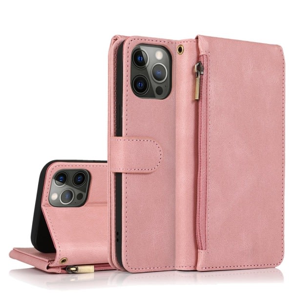 TG iPhone 12 Pro Max - Rummelig Wallet Case (Floveme) Rød