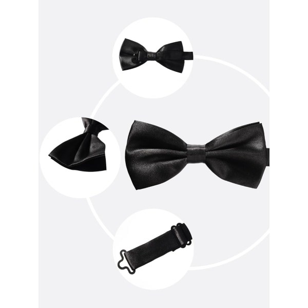 Forbundne slips til mænd Tux Butterfly Justerbar formel halskæde slips til fester