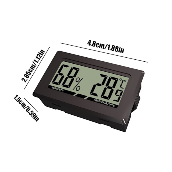 Generic Digital Room Thermometer, Indoor Thermometer, Small LCD Thermometer, LCD Temperature and Humidity Meter