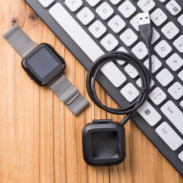 TG Oplader til Fitbit Versa Sort