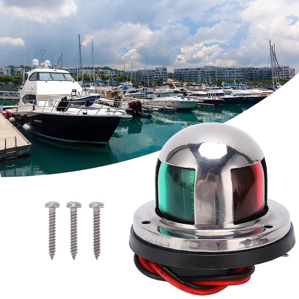 Båtnavigasjonslys LED Rød Grønn Båtlys Marin Seiling_yux