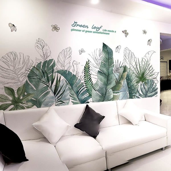 Tropiske Planter Væghæng Dekoration Palmblad Væghæng Soveværelse Stue Entré Væghæng 3d Tredimensionale Væghæng Livin