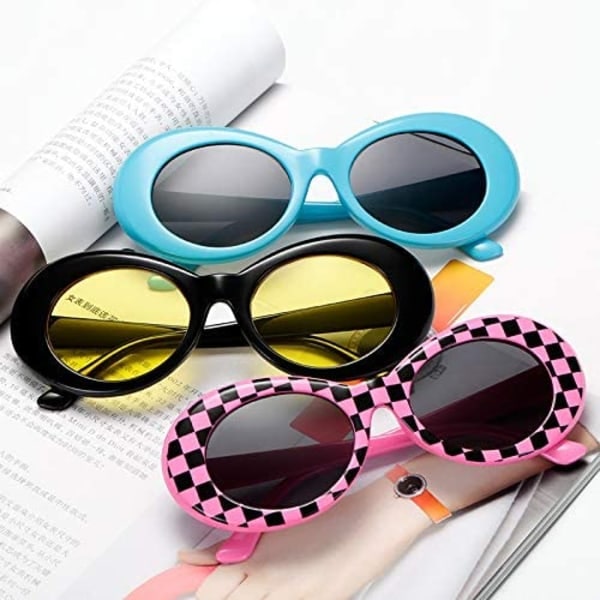 Clout Goggles Oval Mod Retro Vintage Aurinkolasit pyöreä lins