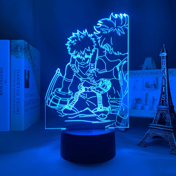 3D Yövalot led Bakugo Katsuki 3D-lamppu Anime My Hero Aca