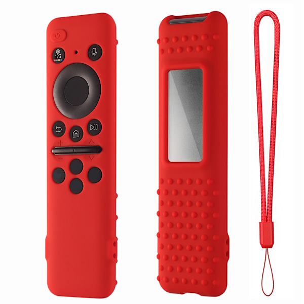 Snyggt fodral för BN59 01432A TV-fjärrkontroll Stötsäkra ärmar i flerfärgad påse 0.03 Red