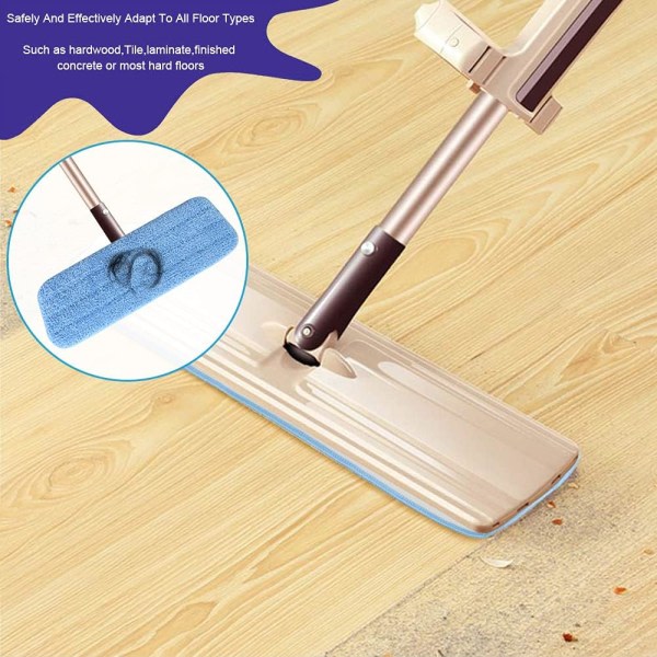 Galaxy 6-pakks utskiftbare moppputer, spraymopp mikrofiber for spraymopper, 16,5\"x5,5\"（Blå）