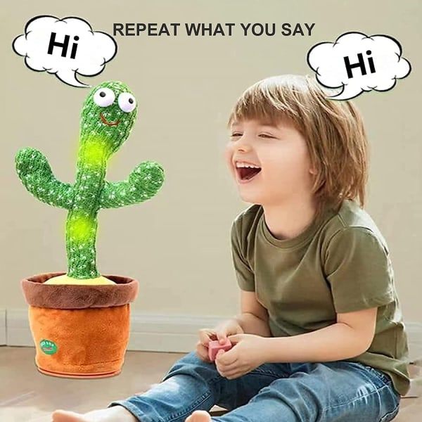 Swing Electric Singing Cactus Toy, Toistaa Sanasi Latautuva Kaktus Pehmolelu