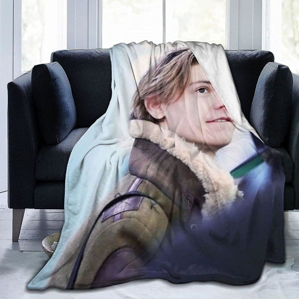 Thomas Brodie Sangster Fleecepledd Hjemme Sovesal Lettvekt Varm Koselig Slengteppe-y57 50x40in 125x100cm