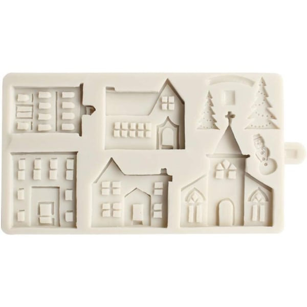 3D Julehus Form til Fondantkagedekoration