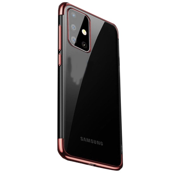 TG Samsung Galaxy A71 - Genomtänkt Tunt Silikonskal hopea