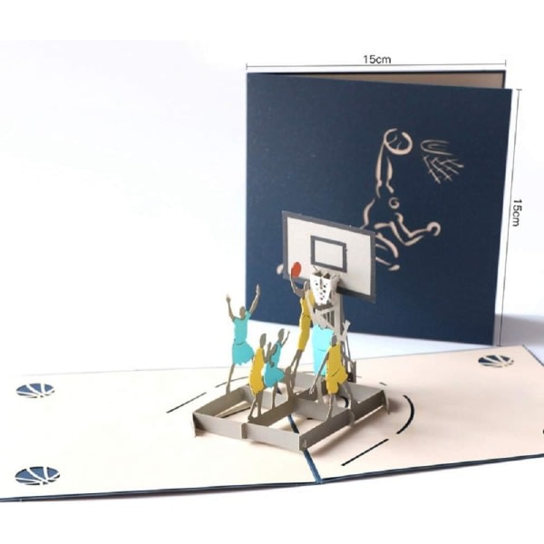 Galaxy 3D Basketball Pop Up Bursdagskort Jubileumskort Eksamenkort Barne-dag (Stil 1)