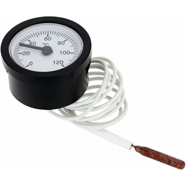 Dial Termometer Kapillær Temperaturmåler med 1m Sensor 0-120°C til Måling af Flydende Vand