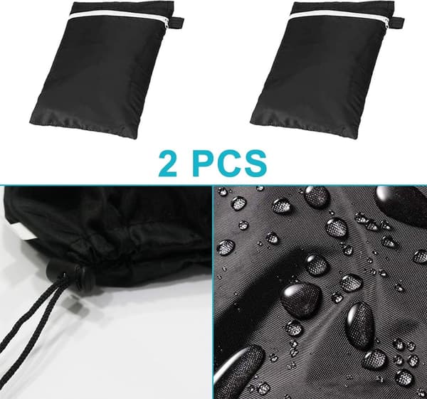 Vattentätt solstolsskydd, 2-pack, 200x70x40x75cm, för trädgårdsmöbler